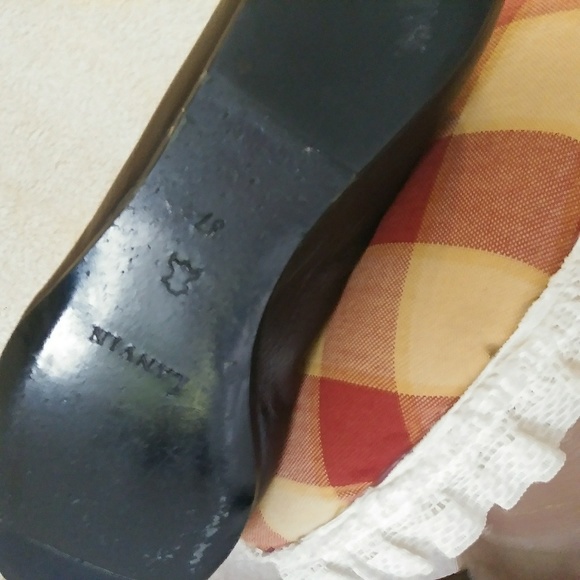 HP! Lanvin Sz 7 Brown Leather Flat Boots - Picture 8 of 8